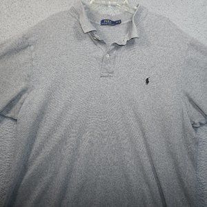 Polo Ralph Lauren Mens Polo Shirt Size 3XL Gray Short Sleeve Collared